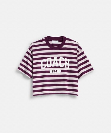 【公式】ストライプ クロップド Tシャツ