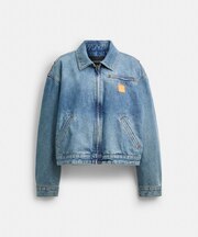 ジップ デニム クロップド ジャケット