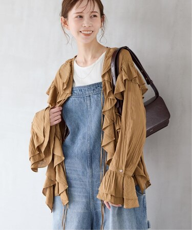 ライトクロスラッフルブラウス