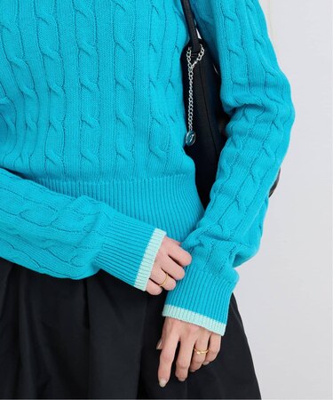 ケーブルショートニット