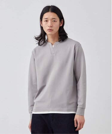 クリアスウェットフェイクレイヤードロングスリーブTEE