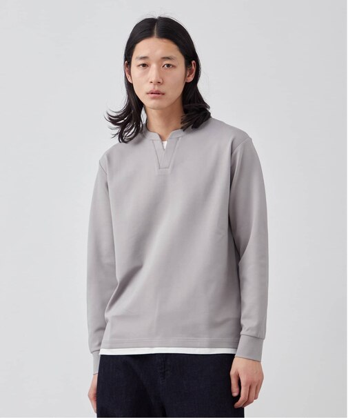 クリアスウェットフェイクレイヤードロングスリーブTEE