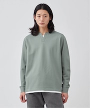 クリアスウェットフェイクレイヤードロングスリーブTEE