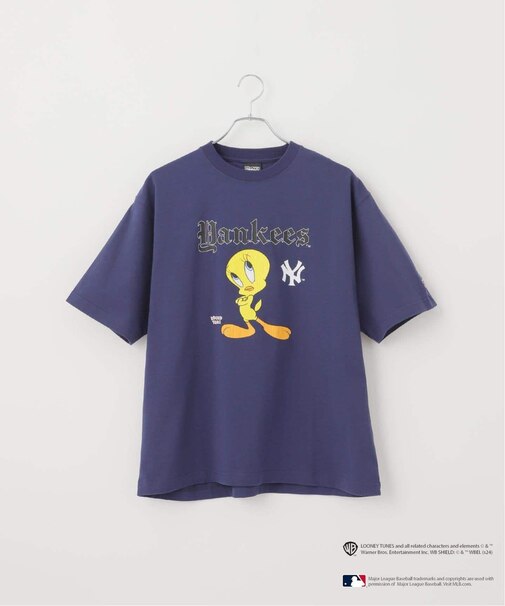 【MLB×LOONEY】別注 クラック加工 プリントTシャツ