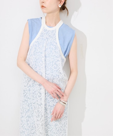 レースニットホルターワンピース