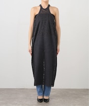 レースニットホルターワンピース