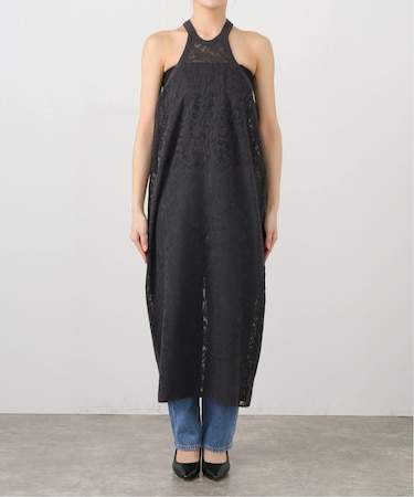 レースニットホルターワンピース