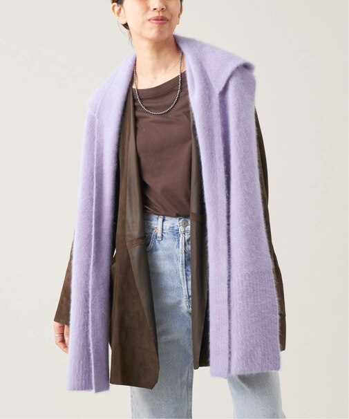 IENA LA BOUCLE ファーニットフーディマフラー