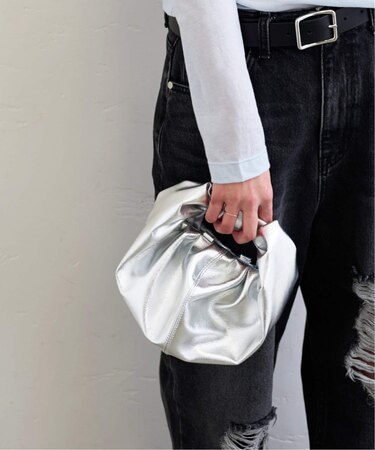【HELOYSE/エロイーズ】 croissant shoulder leather mini