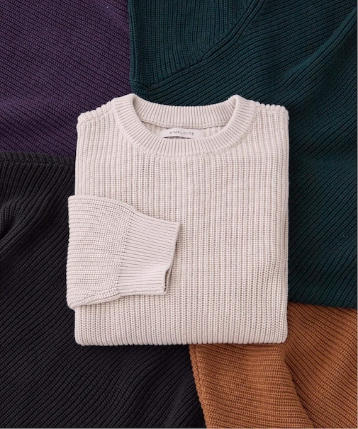 WASHABLE RIB コットンニット