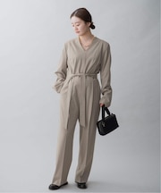 ＆NAVY Vネックオールインワン