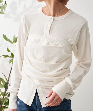 Urake gather Top / 裏毛ギャザートップ