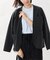collarless soft knit ジャケット