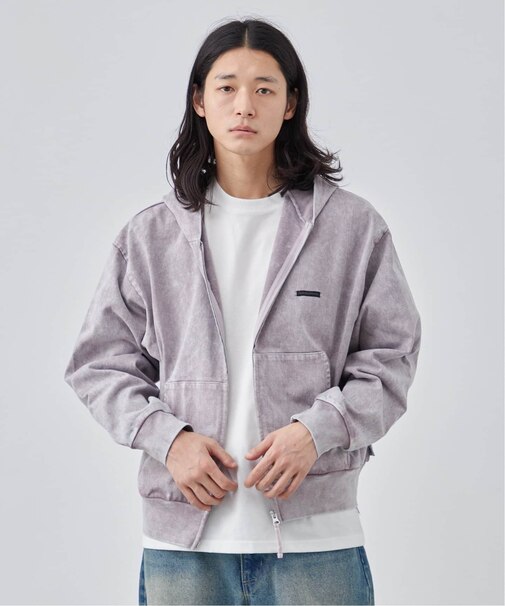 【ANTS & ELEPHANTS】ブリーチ加工 ダブルジップパーカー