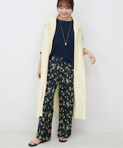 フェザータフタドロストフーディーコート