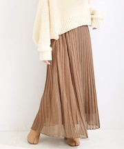 シアーラメチェックプリーツスカート