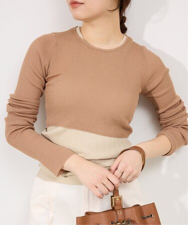 ラメシアーリブニット