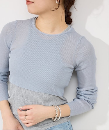 ラメシアーリブニット