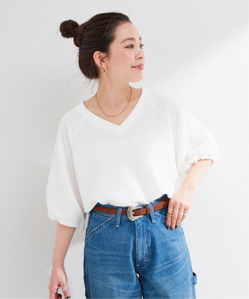 ウォッシャブル / PEフクレジャカードVネックTEE｜ベーセー