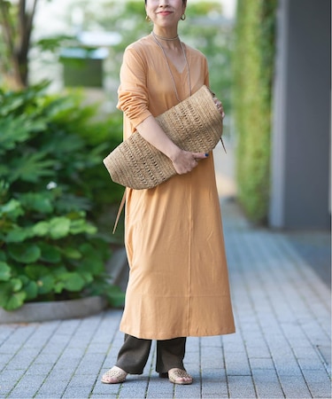 IENA LA BOUCLE 強撚ソフト天竺ワンピース