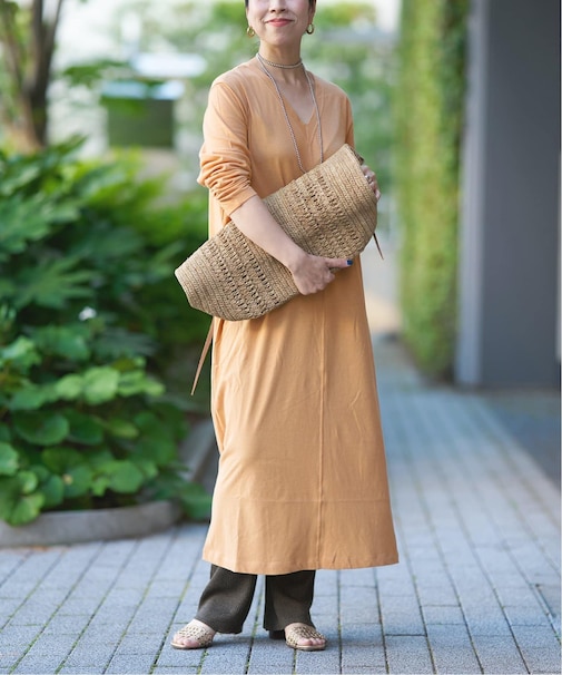 IENA LA BOUCLE 強撚ソフト天竺ワンピース