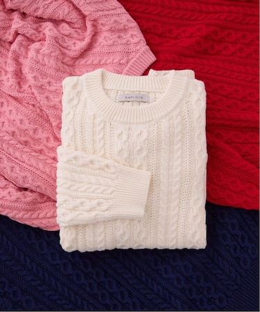 WASHABLE FISHERMAN コットンニット