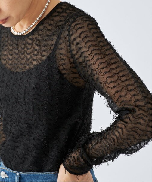 ドットシャギーシアーニットプルオーバー