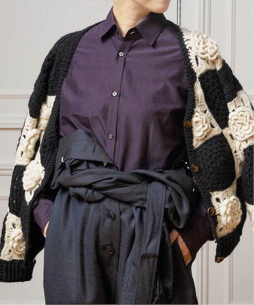 IENA LA BOUCLE コットンシルククラシックシャツ