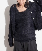 【AMOMENTO / アモーメント】SHAGGY KNIT DRESS AM24FWW04DR