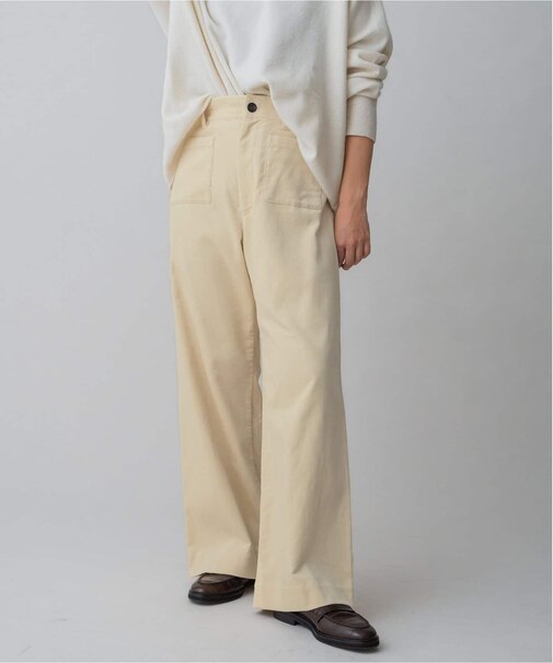 コーデュロイ ストレートフレアパンツ