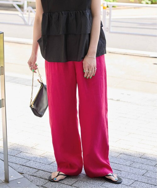 追加2》手洗い可 / フレンチリネンストレートパンツ｜ベーセー