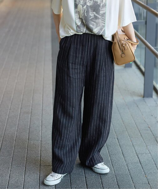 《追加2》手洗い可 / フレンチリネンストレートパンツ