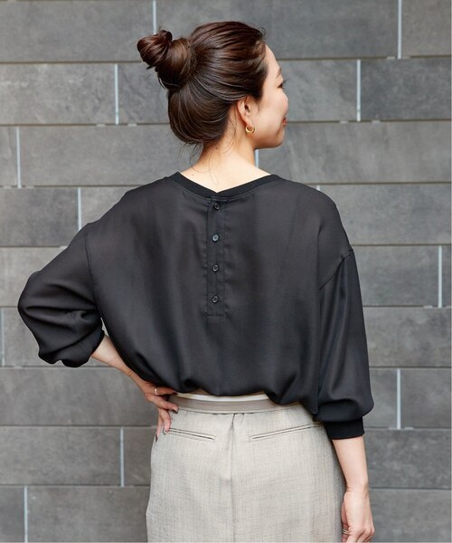 上品 シーマリー cccmalie 半袖プリーツトップス ブラウス セオリー 黒