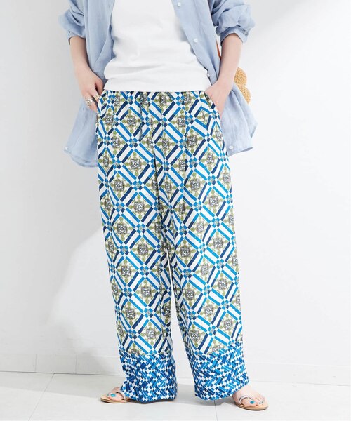 caban コットンブロード タイルプリントイージーパンツ caban（キャバン）の「CABaN コットンブロード タイルプリント