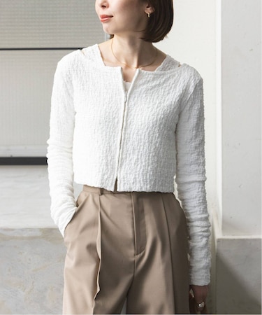 ELENI×THENIME ラッセルジップカーディガン