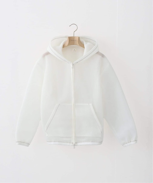 E. Sheer Material Hoodie