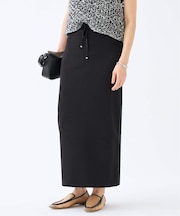 ダブルベルトニットスカート