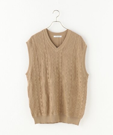 MONO 3D PATTERN ジャカードニットベスト