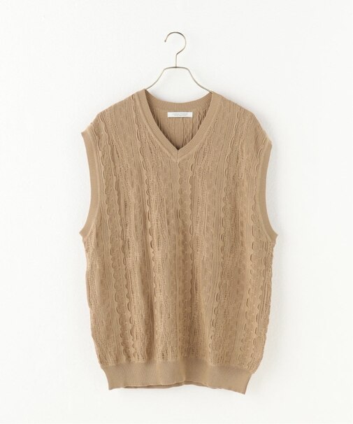 MONO 3D PATTERN ジャカードニットベスト