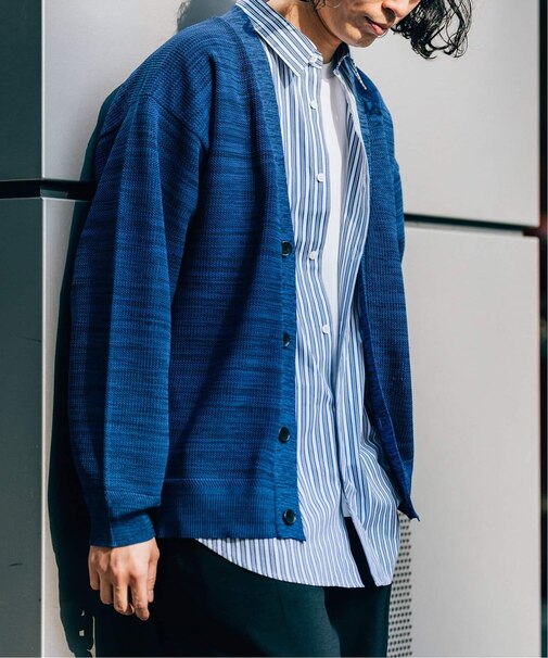 スポンディッシュ リラックス メランジニット カーディガン