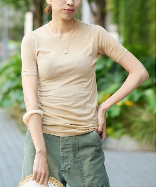 AURALEE/オーラリー】GIZA SUPER HIGH GAUGE TEE / シアーリブTシャツ