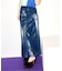 ENAMEL FAUX LEATHER スカート