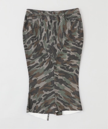 【Fax Copy Express】 Camouflage Denim Skirt