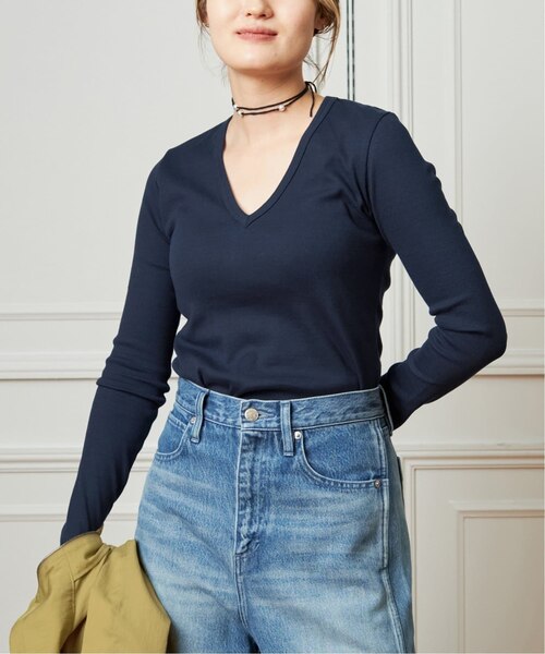 極美品 IENA LA BOUCLE モッサーVネック フレアコート 38 IENA LA BOUCLE コンパクトベアVネックカットソー｜ベーセー