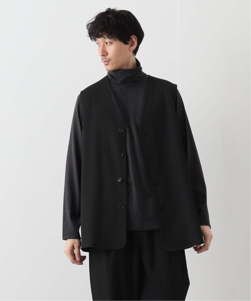 【LA BOUCLE / ラブークル】ロングベスト コードストライプ