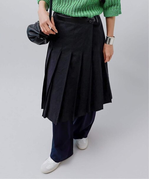 【JANE SMITH/ジェーンスミス】COTTON CHINO CLOTH PLEATS WRA:スカート