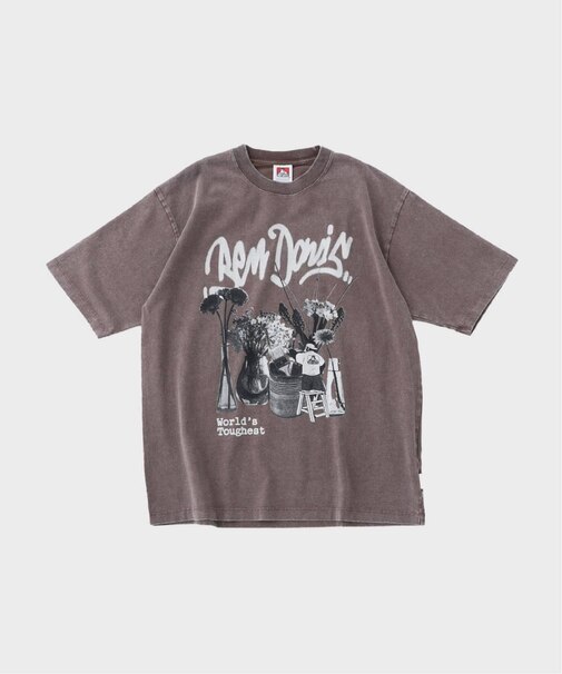 【BEN DAVIS / ベンデイビス】フラワー ベース ヴィンテージライクTシャツ