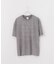 ピグメント加工 プリント クルーネックTシャツ