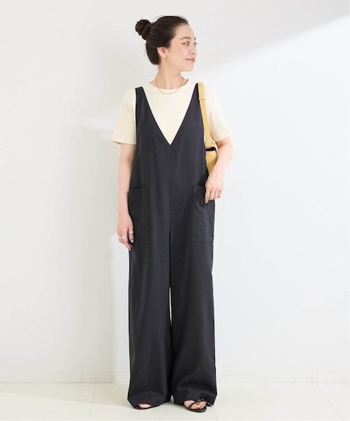 ARULLE ブラックサロペット ワイドレッグ 楽天市場】【奇跡の再販】【半額クーポン対象】デニム切り替え