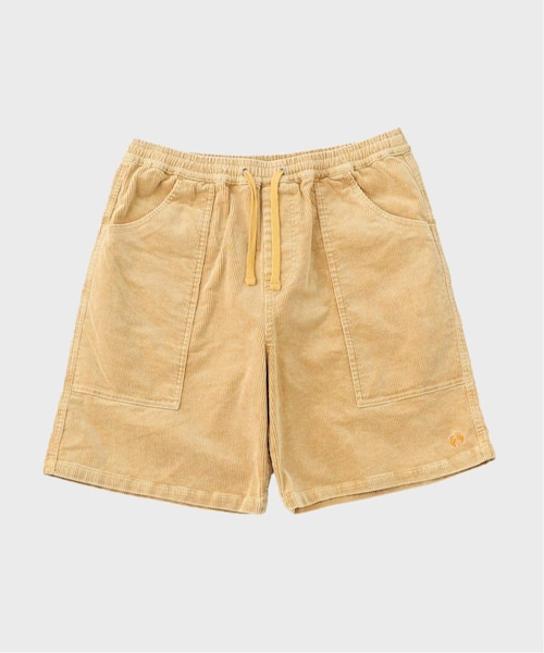 ベージュ コーデュロイ ショートパンツ improves コーデュロイ ショートパンツ メンズ 膝上 ハーフ